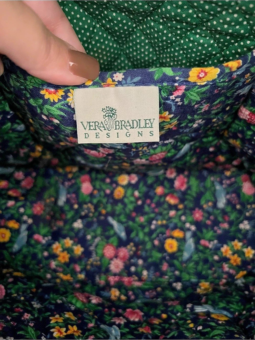 Vera Bradley Vintage Bluebird Villager Tote - Picture 10 of 10